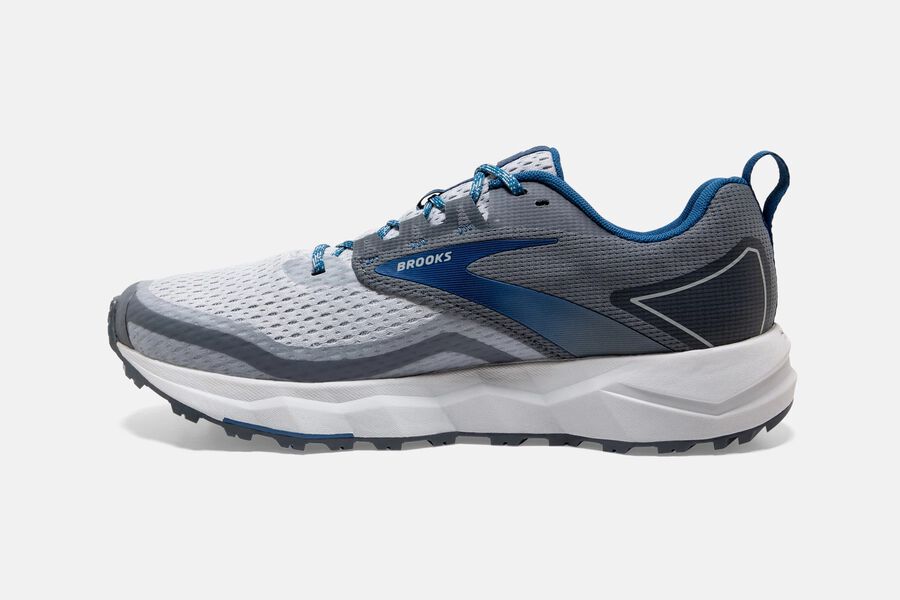 Brooks Divide 2 Trail Running Shoes Mens - Grey/Blue - QREMW-5973